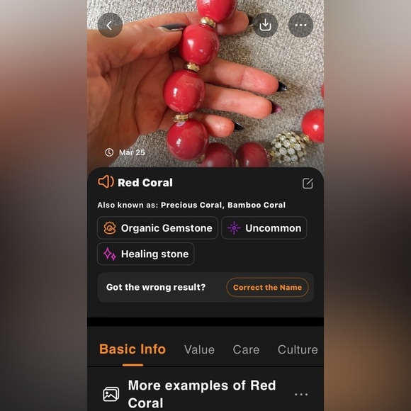 Coral 🪸 Red Beaded Necklace - Picture 8 of 8